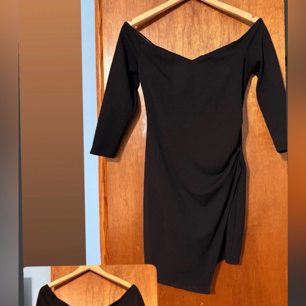 Lulus black mini dress- off shoulder